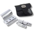 Merkur 933CL Travel DE Safety Razor w/ Leather Case