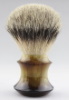 QED Select 4824 Faux Horn Manchurian Silvertip Badger 24mm knot